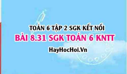 Bài 8.31 SGK Toán 6 tập 2 Kết nối tri thức